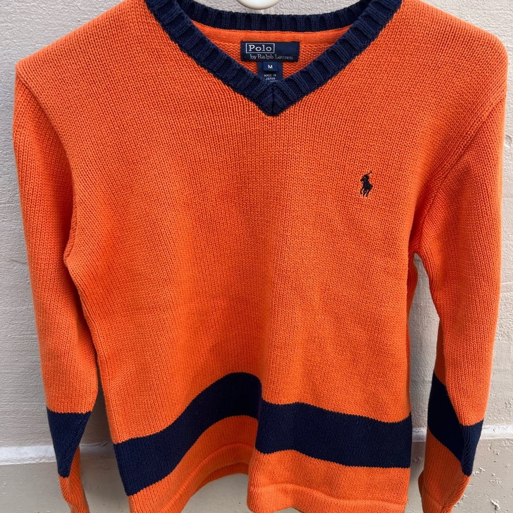 Polo By Ralph Lauren Orange Pullover Sweater Boy / Youth Size Medium